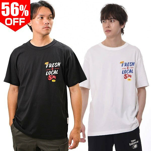  56％OFF Tシャツ メンズ ニューバランス New Balance NB Essentials 574 グラフィックショートスリーブ 白 黒 半袖 丸首 おしゃれ かっこいい コットン素材 バインダーネック グラフィックTシャツ 大人 一般用 レディース 男女兼用 MT31521