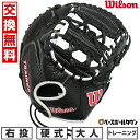 【交換往復送料無料】 野球 硬式 トレーニング用ミット ファーストミット 大人 ウイルソン Wilson トレーナー Trainer 一塁手用 右投げ ブラック 黒 練習用 グラブ WBW10091011
