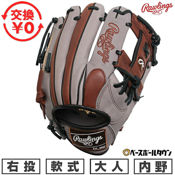 【交換往復送料無料】 野球 グローブ 軟式 大人 右投げ ローリングス Rawlings HYPER TECH COLOR SYNC 内野手用 サイズ11.25 グレー/ブラウン GR6HTCN62-GRYBR 2026年NEWモデル 型付け可能(G) 楽天スーパーSALE RakutenスーパーSALE