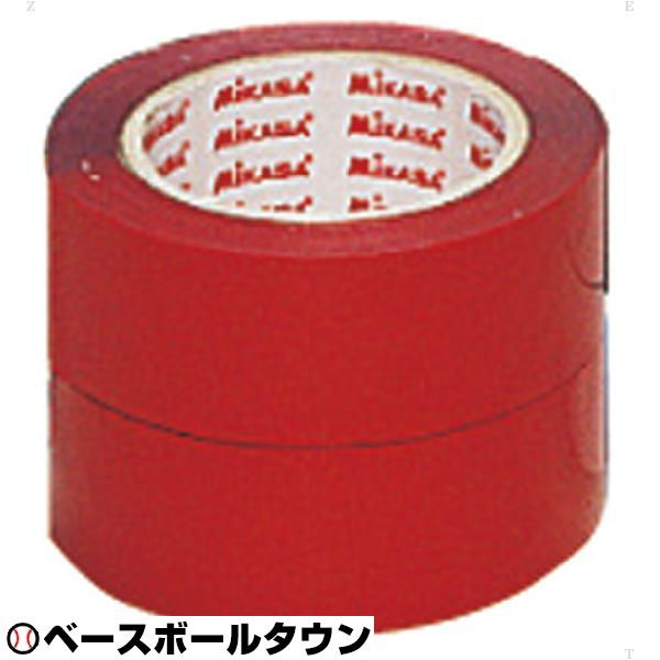 ミカサ ラインテープ 赤 ポリプロピレン 伸びないタイプ 幅50mm×20m×5巻入 PP-50 R MIKASA 送料無料 【SG44601】