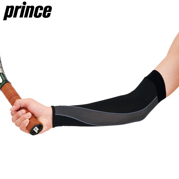 テニス アームスリーブ 1枚入り 左右兼用 男女兼用 プリンス ハイパフォーマンス プロネーションアームスリーブ ブラック 黒 サポート 肘 ケア 腕 コンプレ...
