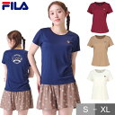 フィラ テニス グラフィックTシャツ レディース VL2953 半袖 バックプリント 吸汗速乾 UVカット 通気性 メッシュ素材 プラクティスTシャツ 練習着 普段着にも 大人かわいい ウィメンズ テニスウェア FILA 【365日あす楽対応】 楽天スーパーSALE RakutenスーパーSALE