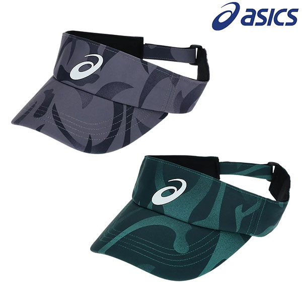 テニス アシックス グラフィックバイザー 54-56cm 56-58cm 大人 3043A119 ウェア サンバイザー 帽子 メンズ 一般 2025NEWモデル
