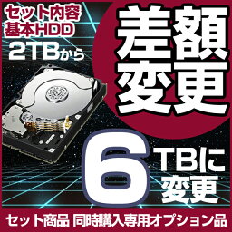 セットオプション 内蔵ハードディスク　2TB→6TBへ変更 単品購入不可【SET5M_OP2TB-6TB】