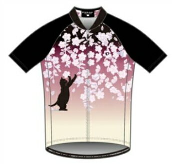 即納 ウェア 桜 送料無料 Pearl Izumi パールイズミ S621 B プリントジャージ 12 桜と猫 メンズウェア サイクルジャージ 桜 さくら 男性用半袖ジャージ 女性 猫 ねこ ネコグッズ 和柄 店頭受取対応 かわいい バイク サイクル モリワキ女性にもおススメ Pearl Izumi