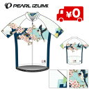 送料無料 PEARL IZUMI（パールイズミ）S621-B プリントジャージ 17）桜と燕 サイクルジャージ 桜 さくら ツバメ つばめ 男性用半袖ジャージ 和柄 きれい