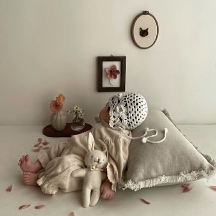 【即納】＼レビュー特典／【送料無料】【monbebe モンベベ】オーガニック ソフトトイ (Bear / Bunny) ベビーラトル ファーストトイ ガラガラ 新生児 男の子 女の子 出産準備 赤ちゃん ぬいぐるみ うさぎ くま 出産祝い ベビーギフト ニューボーンフォト 撮影アイテム 正規品 3