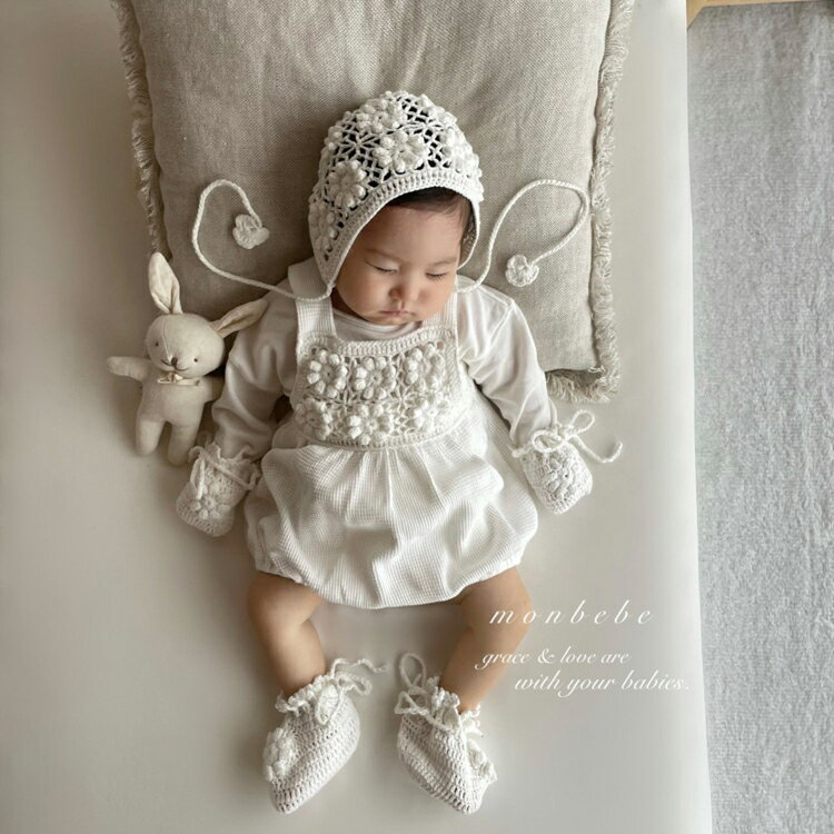 【即納】＼レビュー特典／【送料無料】【monbebe モンベベ】オーガニック ソフトトイ (Bear / Bunny) ベビーラトル ファーストトイ ガラガラ 新生児 男の子 女の子 出産準備 赤ちゃん ぬいぐるみ うさぎ くま 出産祝い ベビーギフト ニューボーンフォト 撮影アイテム 正規品 2