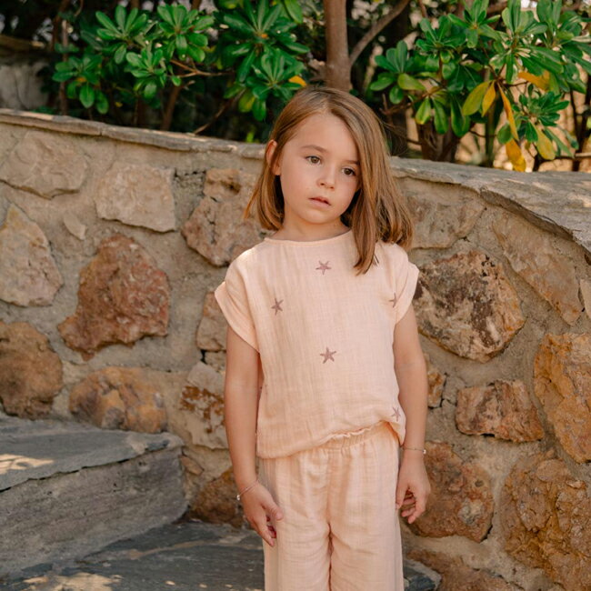 Shirt Praslin (Light Pink/Starfish ) (6M~2Y) by Studio Boheme Paris