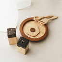 【送料無料】wooden Tableware set (6pc) 木製テーブルウェア6点セット 木製 目玉焼き 皿 カトラリー 朝食 おままごと ままごと遊び 木のおもちゃ 木のおもちゃ ごっこ遊び ままごとキッチン 朝ごはん