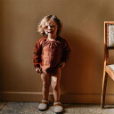 【SALE30%off】Romper Esmee Brandy Brown (6m,12m) by STUDIO BOHEME PARIS スタジオボエムパリ AW23 長袖ロンパース