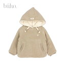 【送料無料】VEOUR JACKET (OLIVE) by Búho barcelona ブーオ バルセロナ 海外子供服 海外ベビー服 ベロア コーデュロイ ジャケット フーディー プルオーバー Buho barcelona