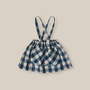 yzPottery Blue Gingham Maker Crossback Skirt (1-2Y, 2-3Y, 3-4Y) by organic zoo OZSS24 I[KjbNY[SS24