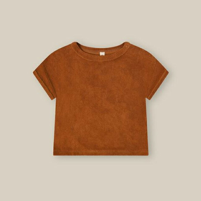 【送料無料】Terracotta Terry Boxy T-Shirt (6-12M, 1-2Y,2-3Y,3-4Y) by organic zoo OZSS24 オーガニックズーSS24