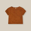 yzTerracotta Terry Boxy T-Shirt (6-12M, 1-2Y,2-3Y,3-4Y) by organic zoo OZSS24 I[KjbNY[SS24