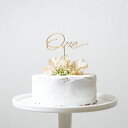 【メール便送料無料】木製 ケーキトッパー One bcbasics 誕生日 1歳 バースデーパーティー フォトプロップス Cake Topper 誕生日ケーキ