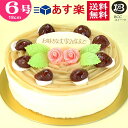 バースデーケーキ 誕生日ケーキ 6号 プレート付 花2個デコ