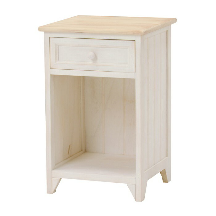 シャビーウッドサイドチェスト 4ドロワー 完成品 桐材 軽い スリム コンパクト サイドテーブル ナチュラル インテリア 一人暮らし 新生活 アンティーク加工 白おしゃれ かわいい 寝室 リビング 幅35cm MCH-5279 送料無料