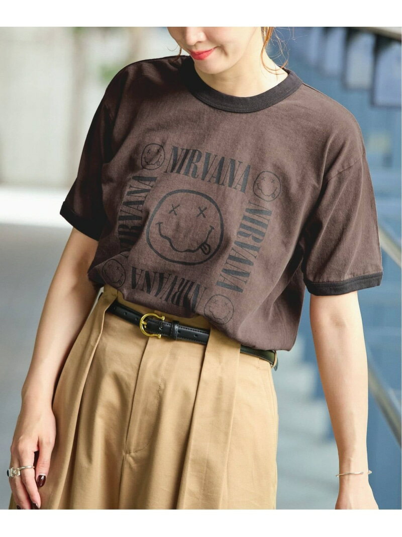 GOOD ROCK SPEED / グッドロックスピード NIRVANA Ringer Tshirts B.C STOCK ベーセーストック トップス カットソー・Tシャツ ブラウン