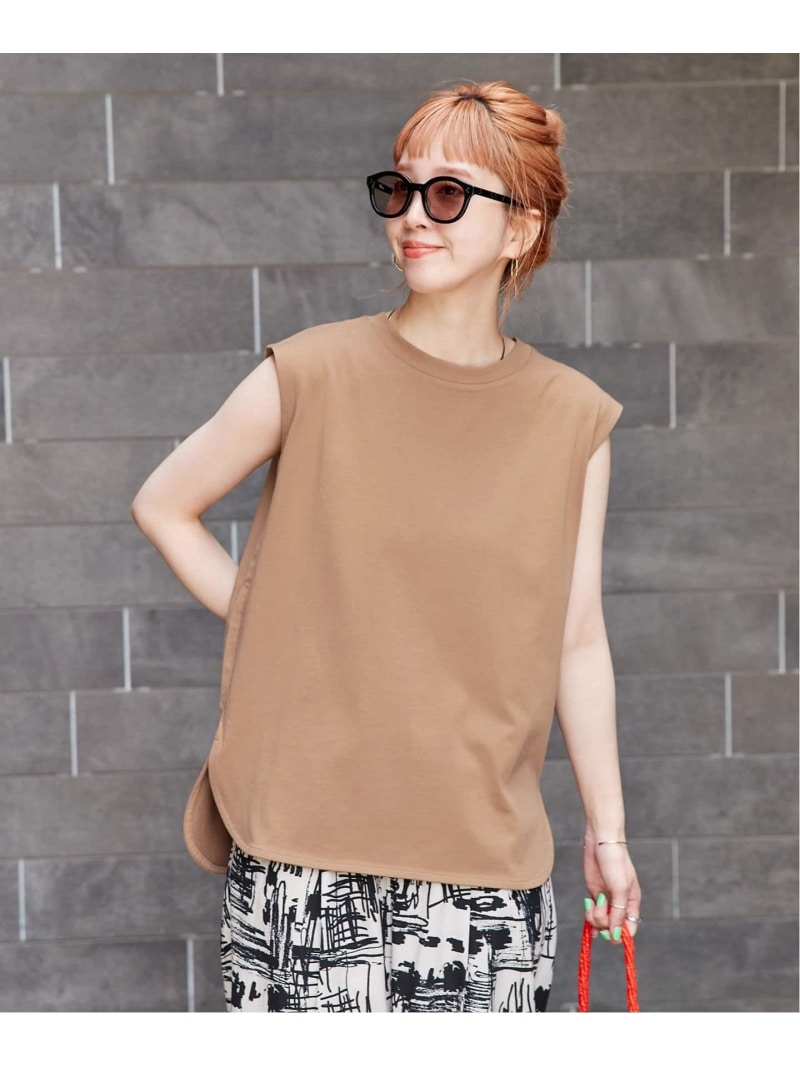 【WEB限定】ウォッシャブル / 接触冷感 / ノースリーブプルオーバー B.C STOCK ベーセーストック トップス カットソー・Tシャツ ブラウン【送料無料】[Rakuten Fashion]のサムネイル