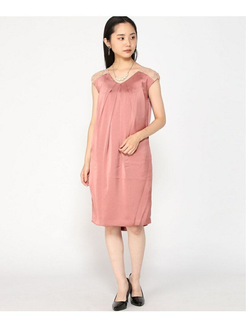 3 BACK LACE DRESS B.C STOCK ベーセーストック ワンピース・ドレス その他のワンピース・ドレス ピンク ベージュ【送料無料】[Rakuten Fashion] 1