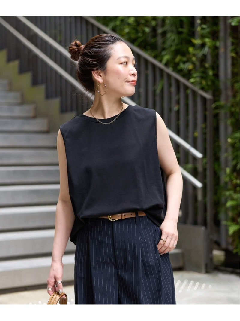 《追加5》ウォッシャブル / 接触冷感 / ノースリボックスTEE B.C STOCK ベーセーストック トップス カットソー・Tシャツ ホワイト ブラック ブラウン ブルー[Rakuten Fashion]