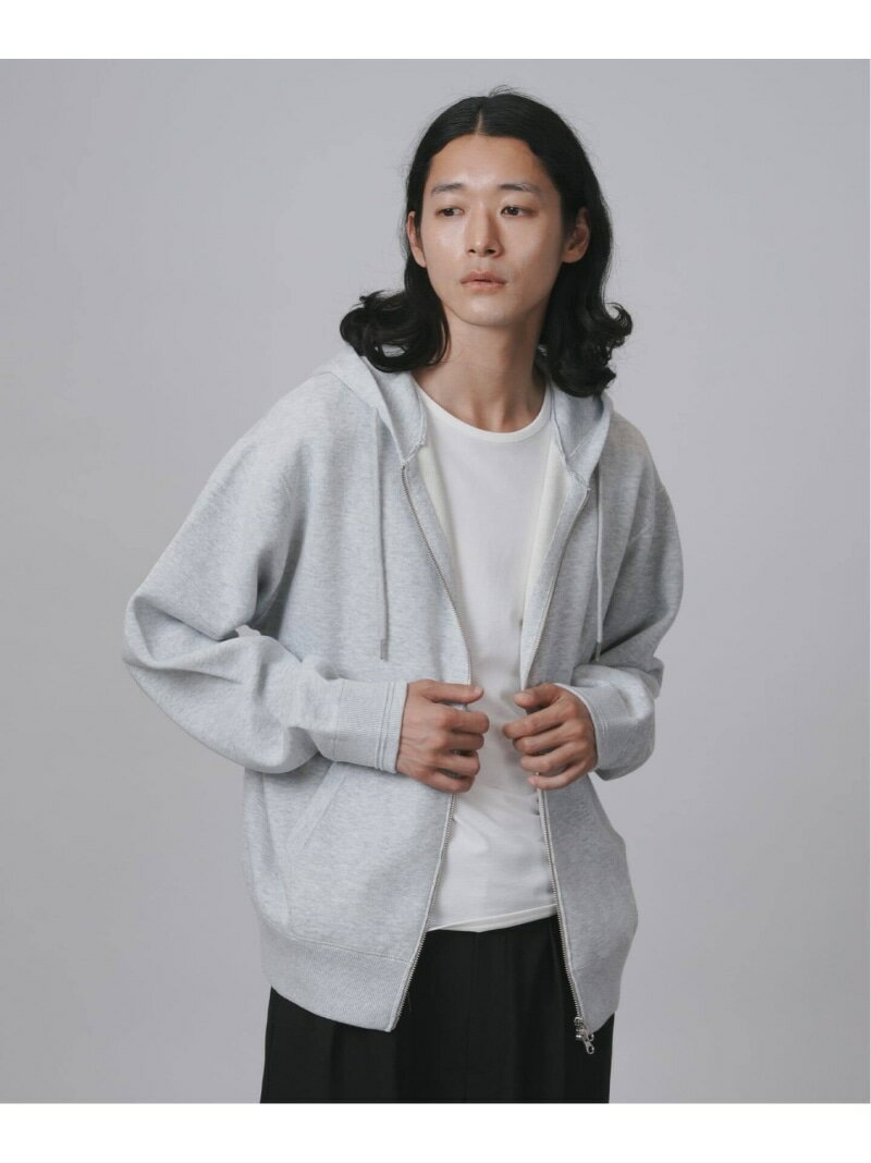 【SALE／30%OFF】【ANTS & ELEPHANTS】スウェットライク ダブルジップ ニットパーカー B.C STOCK ベーセーストック トップス パーカー・フーディー グレー ブラック【RBA_E】【送料無料】[Rakuten Fashion]