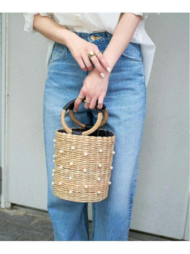 【MIAN/ミアン】パールバケツバッグ B.C STOCK ベーセーストック バッグ かごバッグ ブラック ベージュ【送料無料】[Rakuten Fashion]のサムネイル