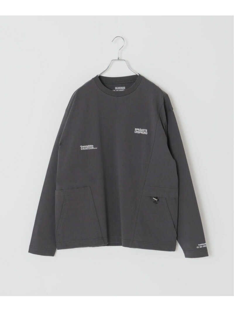 【OLIVEDRAB/オリーブドラブ】キャリーポケット ロングスリーブTEE B.C STOCK ベーセーストック トップス カットソー・Tシャツ パープル ネイビー グリーン ホワイト ブラック【送料無料】[Rakuten Fashion]