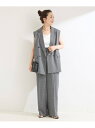 《追加2予約》《2点セット》ジレ+2タックパンツセット B.C STOCK ベーセーストック パンツ その他のパンツ グレー ブラウン【先行予約】*【送料無料】...