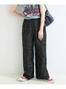 《予約》手洗い可 / ジャカードストレートパンツ B.C STOCK ベーセーストック パンツ その他のパンツ ブラック ブラウン【先行予約】*【送料無料】[R...