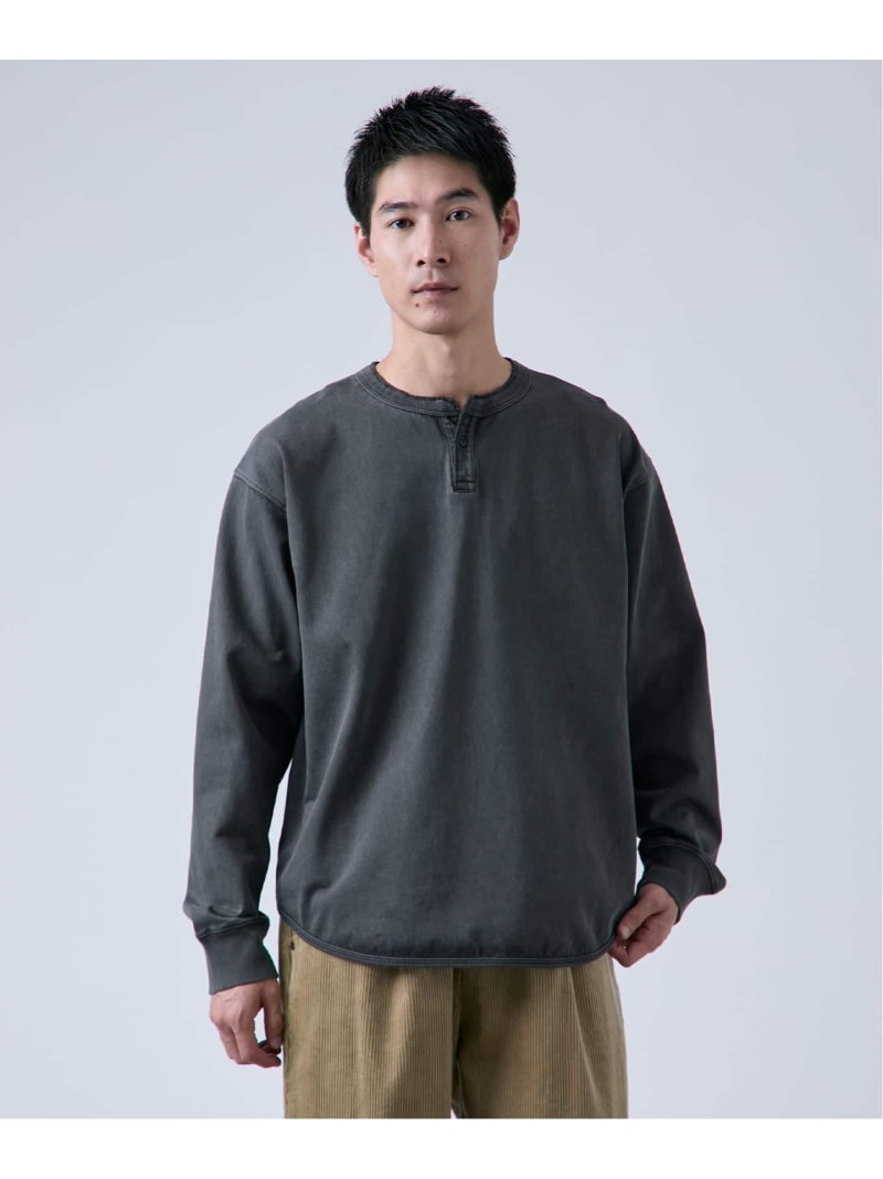 【ANTS & ELEPHANTS】ヘンリーネック ロングスリーブTシャツ B.C STOCK ベーセーストック トップス カットソー・Tシャツ ブルー ホワイト ブラック【送料無料】[Rakuten Fashion](4)