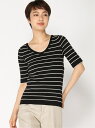 Spick and Span/(W)ALL NEEDLEライン5ブソデPO Spick & Span ベーセーストック トップス その他のトップス ブラック【送...