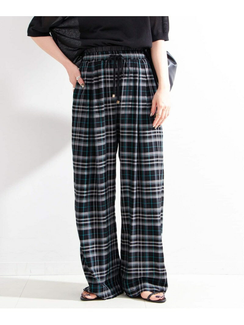 ダブルベルトチェックパンツ B.C STOCK ベーセーストック パンツ その他のパンツ ブラウン ブラック【送料無料】[Rakuten Fashion]のサムネイル