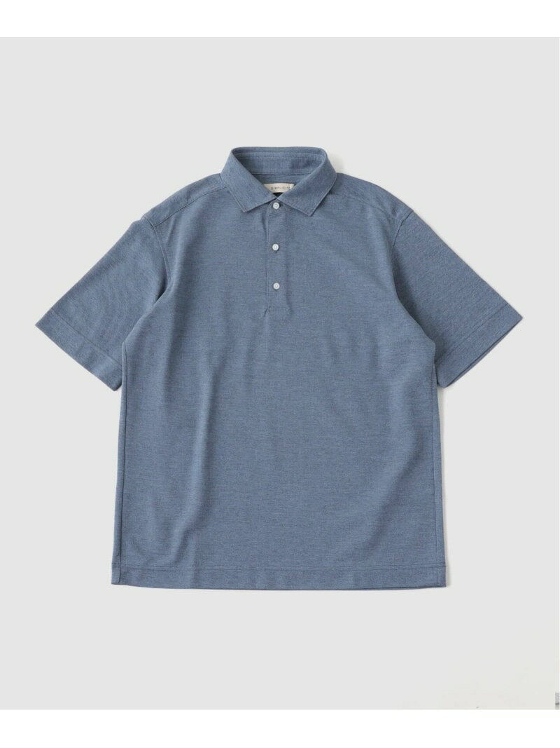 カノコニット ポロシャツ B.C STOCK ベーセーストック トップス カットソー・Tシャツ ネイビー ブラック ブルー グレー