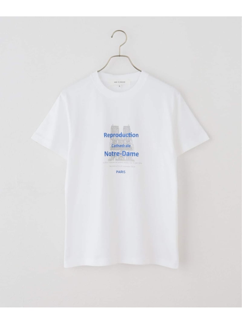 手洗い可 / ANGE IN DISGUISE / アンジ イン ディスガイズ Notre-Dame Reproduction B.C STOCK ベーセーストック トップス カットソー・Tシャツ ホワイト