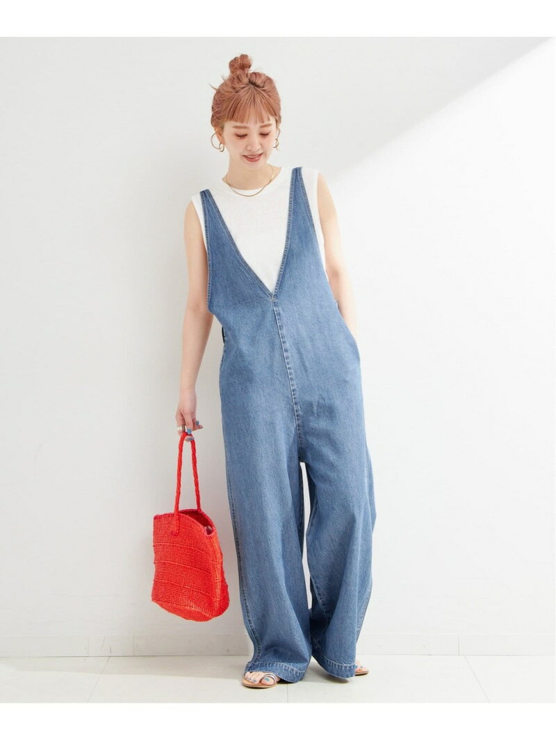 DU JOUR/デュ ジュール V NECK JEAN SALOPETTE B.C STOCK ベーセーストック オールインワン・オーバー..