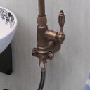 立水栓用 ブラケット 水栓器具 洗面 アクセサリ ブロンズ (古銅) リフォーム 水回り インテリア 幅6.5×奥行6.5×高6cm INK-9999109H