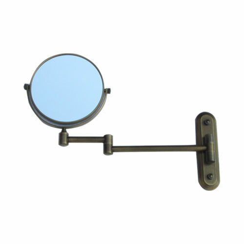 アームミラー 鏡 おしゃれ 綺麗 リフォーム DIY 交換 2面（1面3倍拡大鏡） ブロンズ（古銅） 長23〜39×..