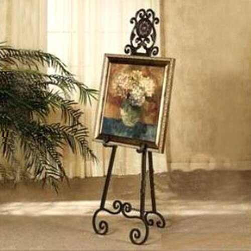 ロートアイアン イーゼル 絵画立て 鉄 アンティーク風 幅43.5×高144cm INK-1401056H