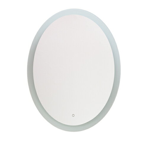 ミラー 鏡 洗面鏡 壁掛け LED ライト楕円 オーバル 幅60×高80cm INK-0701021H