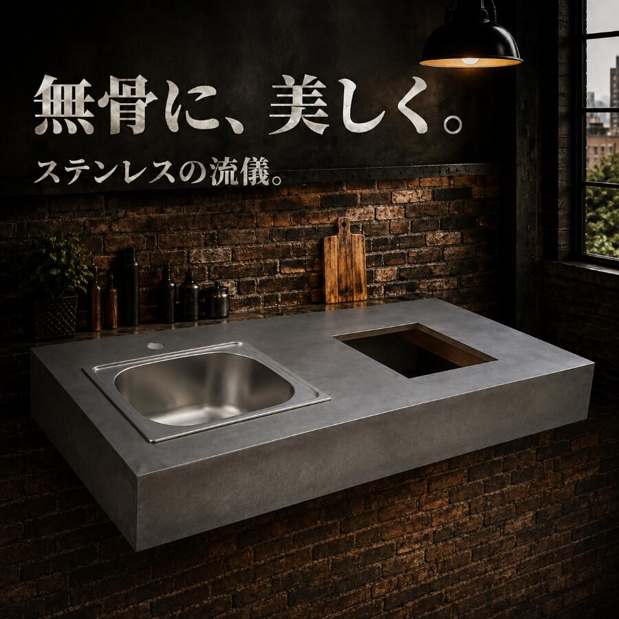 商品説明サイズ幅120×奥行60×高18.5cm 材質ステンレス製(SUS304) 色 シルバー 商品説明 ○シンプルなステンレス製キッチン。 ○蛇口は別途でのご購入となります。 ○在庫が無い場合、ご注文から納品まで約1ヶ月から1ヶ月半程お待ち頂く場合がございます。 〇セット内容：本体+排水トラップ+ホース+防臭キャップ 店舗概要：当社は、世界から厳選した高品質な水回り製品をはじめ、インテリア・エクステリア製品の製造・販売を行っております。 トルコ発の特殊塗料「SANDECO」や、米国発の高耐久床材システム「POLY FLAKE」など先端技術を取り入れ、機能性とデザイン性の高い空間づくりを実現しています。 ■取扱商品の用途 新築/リノベーション/模様替え/古民家再生/リフォーム/内装/内装工事/店舗用/店舗改装/新築住宅/住宅DIY/園芸/メンテナンス/原状回復/住宅設備/施工/住設/工事/デザインリフォーム/セルフリノベ ■取扱商品の利用シーン 飲食店/美容室/カフェ/ショールーム/ホテル/空き家リノベ/オフィス改装/新規開業/店舗移設/引っ越し/マイホーム/庭/リビング/玄関/寝室/キッチン/トイレ/洗面所/脱衣所/ガーデニング/バスルーム/子供部屋/書斎/オフィス/受付/待合室/バー/レストラン/サロン/旅館/クリニック/施設/ガレージ ■取扱商品の対象 内装職人/工務店/リフォーム業者/店舗デザイナー/インテリアコーディネーター/建材プロ/法人/DIY初心者/DIY愛好家/ハンドメイドユーザー/家族/クリエイター/オーナー/サロンオーナー/不動産オーナー/ハウスメーカー/建築会社/デザイナー/個人事業主/ホームオーナー/建築士/施主 ■取扱商品の雰囲気 オシャレ/かわいい/シンプル/個性的/トレンド/ナチュラル/ デイリー/仕事用/フェミニン/可愛い/おしゃれ/お洒落/大人/上品/きれいめ/大人可愛い/カジュアル/エレガント/ラグジュアリー/オフィス/高級感/シノワズリ/和風/北欧/韓国/モダン/アンティーク調/ヴィンテージ風/インダストリアル/和モダン/カフェ風/ホテルライク/上質/落ち着いた/個性的/人気関連商品キッチンシンク おしゃれ 綺麗 リフォーム DIY 交換 右水槽 ステ...キッチンシンク おしゃれ 綺麗 リフォーム DIY 交換 左水槽 ステ...キッチンシンク おしゃれ 綺麗 リフォーム DIY 交換 右水槽 ステ...72,600円83,600円83,600円楽天ランキング1位獲得 キッチン シンク 台所 深型 おしゃれ 大きい...楽天ランキング1位獲得 キッチン シンク 台所 深型 おしゃれ リフォ...楽天ランキング1位獲得 キッチン シンク 台所 深型 おしゃれ 安い ...38,500円25,300円25,300円楽天ランキング1位獲得 キッチン シンク 台所 深型 おしゃれ リフォ...楽天ランキング1位獲得 キッチン シンク 台所 深型 おしゃれ リフォ...楽天ランキング1位獲得 キッチン シンク 台所 深型 おしゃれ 大きい...25,300円25,300円38,500円キッチン 深型 四角 交換 900 リフォーム 大きい 大きめ 人工大...キッチン 深型 四角 交換 900 リフォーム 大きい 大きめ 人工大...キッチン 深型 四角 洗面台 交換 1200 リフォーム 大きい 大き...83,600円83,600円94,600円