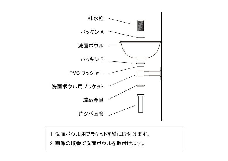 洗面台洗面化粧台洗面ボウル+ブラケット+単水栓+プッシュ式排水栓+トラップ5点セットMIN-36INK-1401334Hset