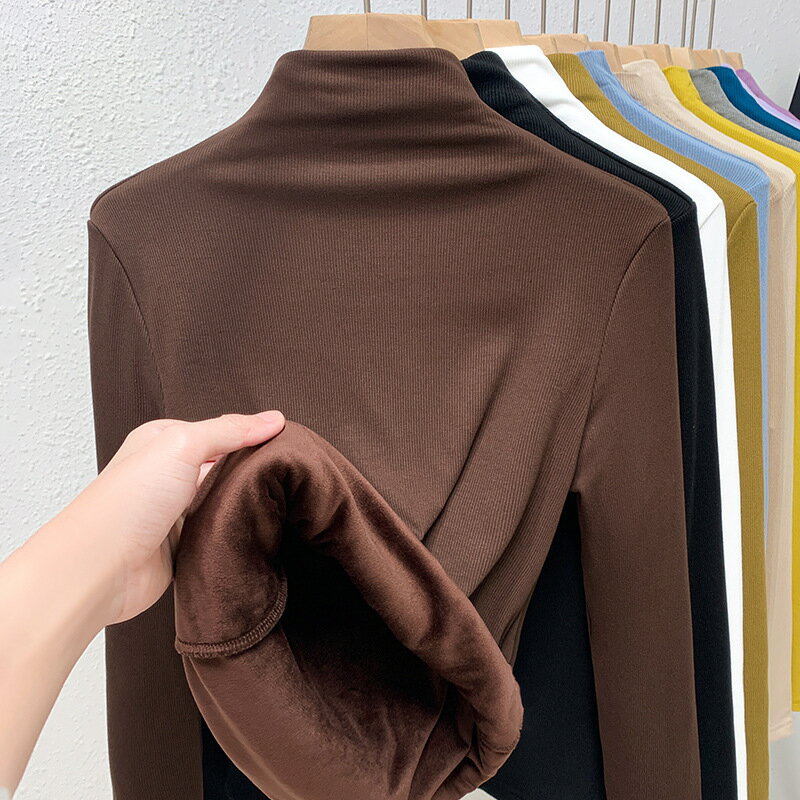 【送料無料！】カットソー レディー トップス リブ インナー 長袖 大きいサイズ 秋 冬 レディース トップス カットソ− プルオーバー インナー 長袖Tシャツ ハイネック トップス レディース インナー カ ットソー メロートップス 防寒インナー 着痩 着回し力
