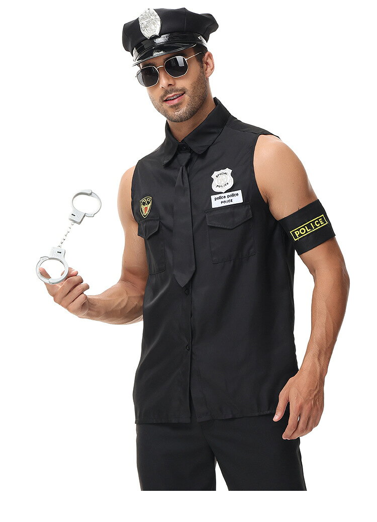 「お買い物マラソン 」【2024】ハロウィン コスプレ 仮装 仮装 男性 警察 コスプレ 警察官 警官 ダンディポリス コスチューム メンズ 警察 男性用 仮装 警察官 男 警官 結婚式 ハロウィーン 仮装衣装 文化祭 学園祭 衣装 大人 コス コスプレ衣装 ステージ衣装 余興 be-fimer-10000808 BeFiMer サンプル画像2