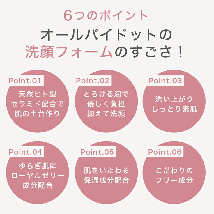 【予約販売!12月28日から順次発送予定】敏感肌乾燥肌保湿泡洗顔フォームオールバイドットAllby.youtuberゆっきーだっぺの民の村長プロデュース