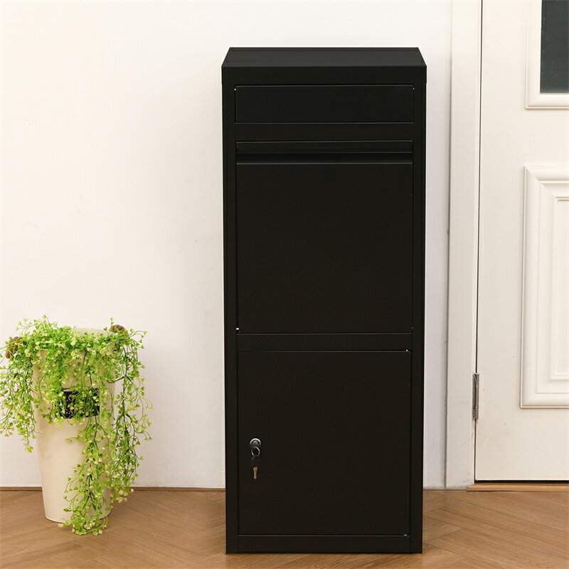 Rakuten - 宅配ボックス 大容量 宅配BOX 置き配 防水 メールボックス 戸建て用 宅急便 置き配 跳ね上げ式メールボックス 盗難防止両開き扉 屋外用オールスチールドキュメントエクスプレスキャビネットに