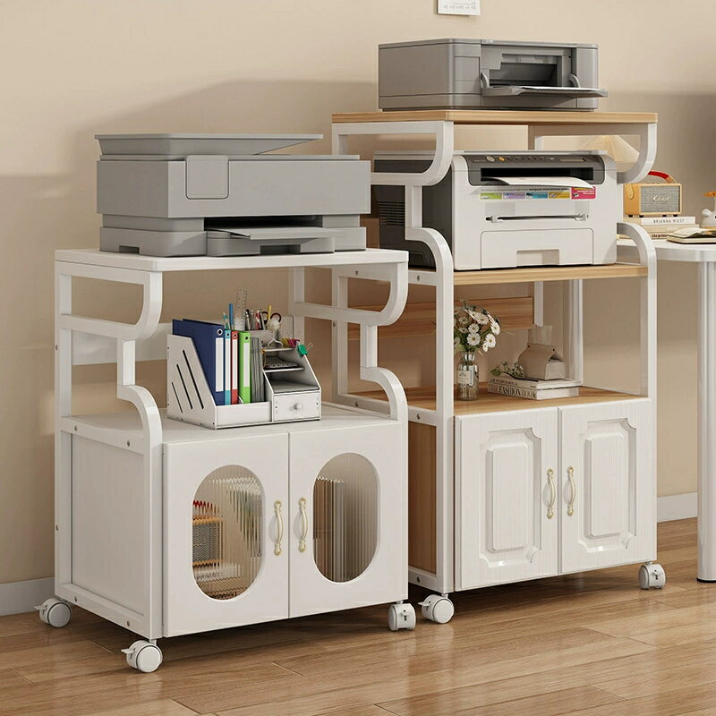 プリンター台 キャスター付き パソコンラック プリンターラックフロアオフィス pcワゴン オーディオラ..