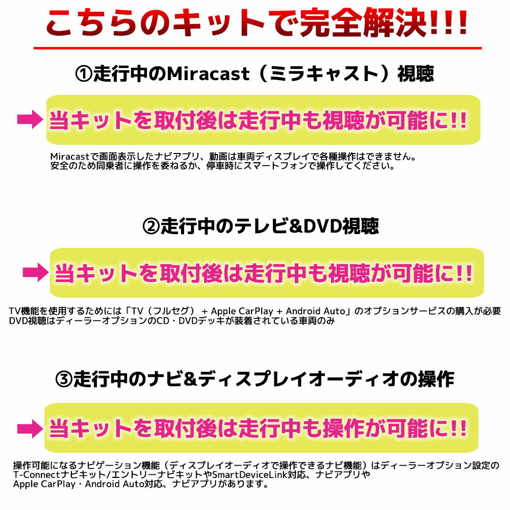『RAV4キャンセラー』tvキットトヨタtoyota走行中テレビが見れるテレビキットナビキットテレビキャンセラーtvキャンセラー9インチディスプレイオーディオdvdナビ操作ナビケーブル走行中テレビ視聴AXAH52AXAH54MXAA52MXAA54R2.8~TV