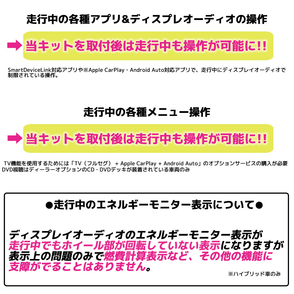 『RAV4キャンセラー』tvキットトヨタtoyota走行中テレビが見れるテレビキットナビキットテレビキャンセラーtvキャンセラー9インチディスプレイオーディオdvdナビ操作ナビケーブル走行中テレビ視聴AXAH52AXAH54MXAA52MXAA54R2.8~TV